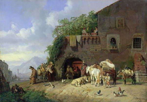 Italian Village Forge by Heinrich Burkel - Art Prints on Paper East Urban Home Size: Medium on Productcaster.