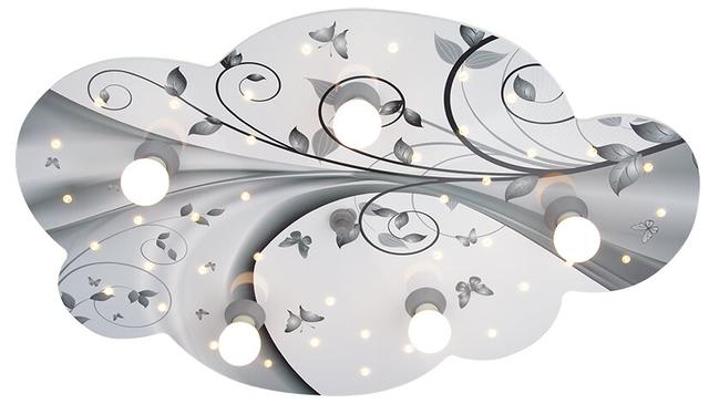 Dubreuil 5-Light LED Flush Mount Zoomie Kids Colour: Silver/White on Productcaster.