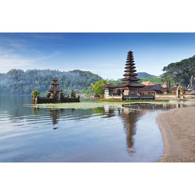 Pura Ulun Danu Temple In Bali, Indonesia Union Rustic Size: 51cm H x 76cm W x 3.8cm D on Productcaster.