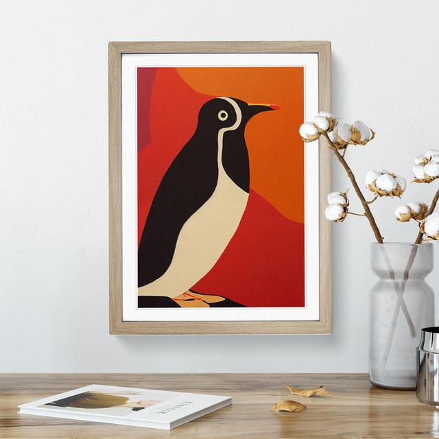 Penguin Abstract No.2 House of Hampton Matte Colour: No Matte, Size: 46cm H x 34cm W, Format: Oak Frame on Productcaster.