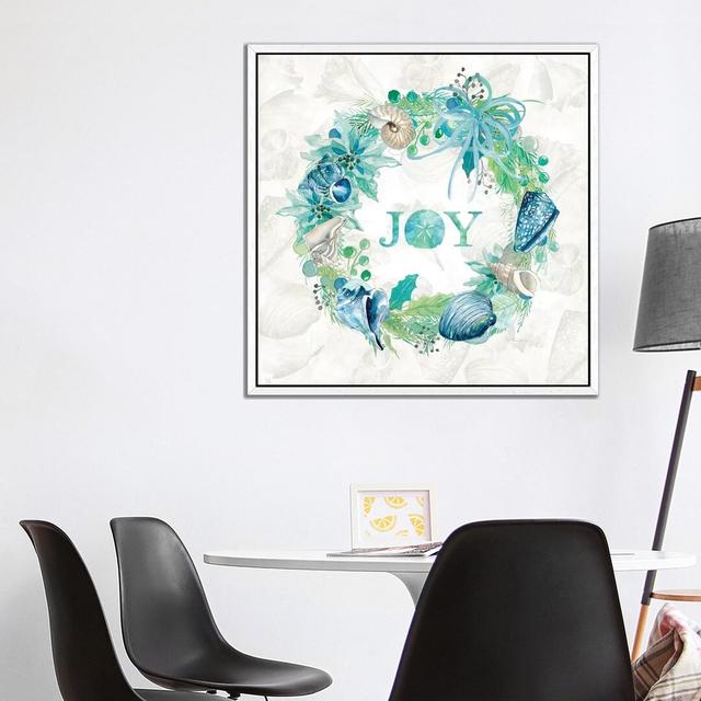 Seashell Joy Highland Dunes Format: White Framed, Size: 93.98cm H x 93.98cm W x 3.81cm D on Productcaster.