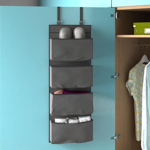 Fabric Overdoor Organizer Wayfair Basics Colour: Grey on Productcaster.