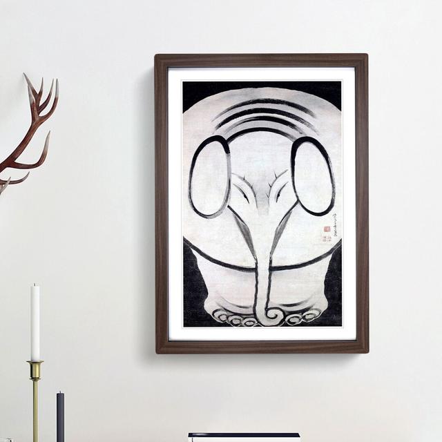 Elephant by Ito Jakuchu - Picture Frame Painting Print East Urban Home Size: 65cm H x 48cm W x 2cm D, Frame Option: Walnut Framed on Productcaster.