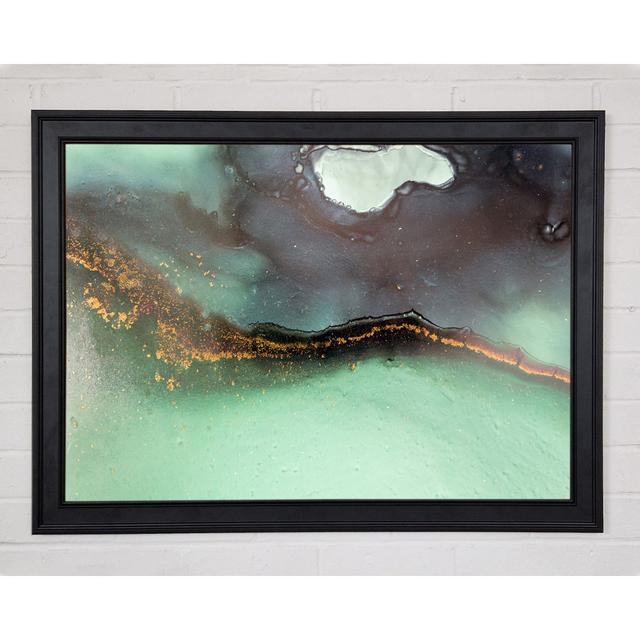 Green Marble Stone Framed Print Canora Grey Size: 42cm H x 59.7cm W x 1.5cm D on Productcaster.