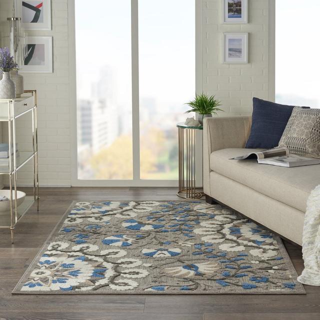 Weon Grey/Blue Rug Blue Elephant Rug Size: Rectangle 239 x 320cm on Productcaster.