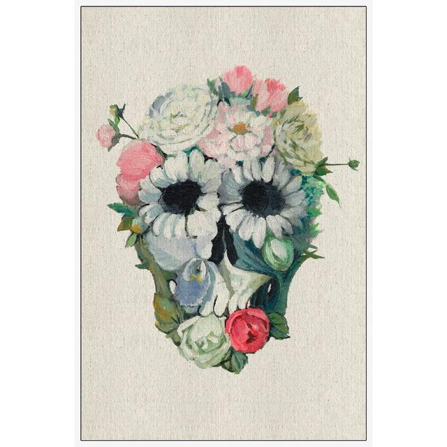 Fancy Floral - Floater Frame Painting Print East Urban Home Size: 91cm H x 61cm W x 4cm D on Productcaster.