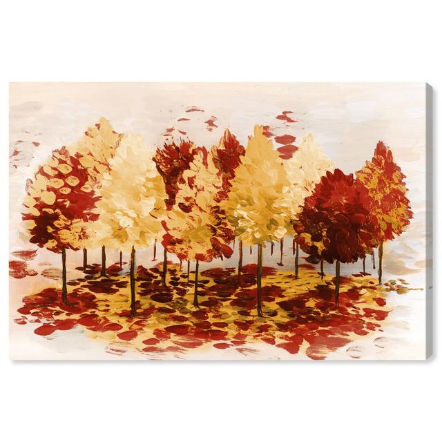 Fall Pines by Oliver Gal - Painting Print East Urban Home Size: 76cm H x 114cm W x 4cm D, Format: Wrapped Canvas on Productcaster.