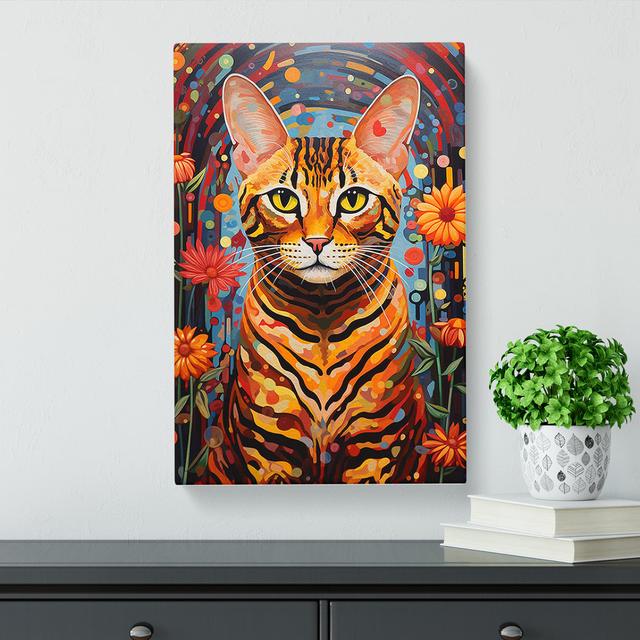 Bengal Cat Modern - Wrapped Canvas Art Prints Marlow Home Co. Size: 60cm H x 40cm W x 3cm D on Productcaster.