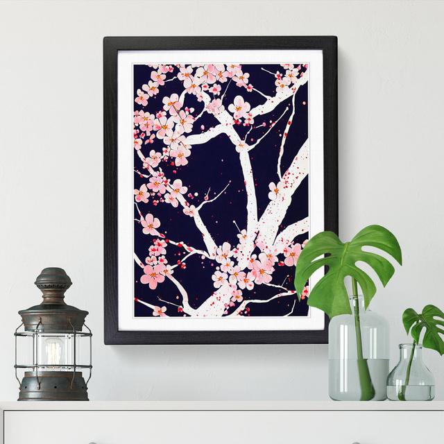 Cherry Blossom Tree Splatter Vol.3 - Single Picture Frame Print Marlow Home Co. Size: 64cm H x 46cm W, Format: Walnut Framed on Productcaster.