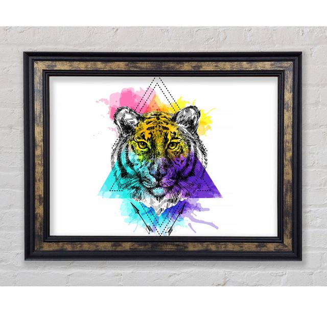 Tiger Paint Splat - Single Picture Frame Art Prints Latitude Vive Size: 21cm H x 42cm W on Productcaster.