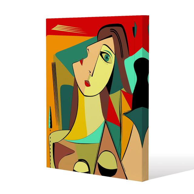 Abstract Portrait Canvas Print Andrew Lee Size: 77cm H x 51cm W x 4cm D on Productcaster.