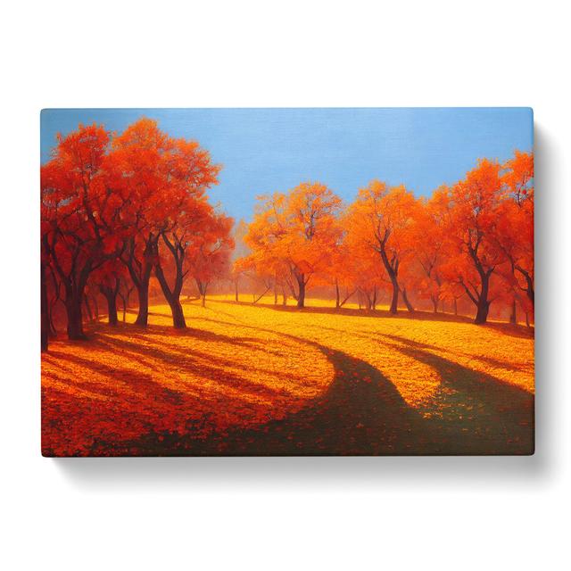 A Soulful Autumn Forest - Wrapped Canvas Graphic Art Marlow Home Co. Size: 40cm H x 60cm W x 3cm D on Productcaster.