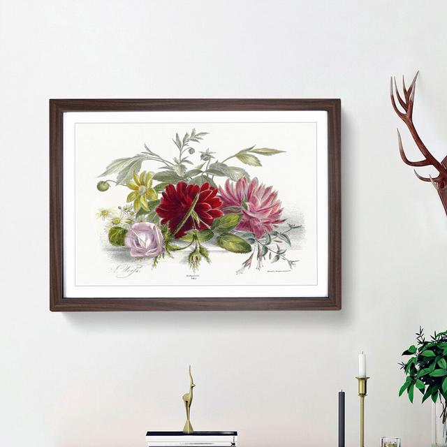 Still Life of Flowers - Picture Frame Art Print East Urban Home Size: 48cm H x 65cm W x 2cm D, Frame Option: Walnut Framed on Productcaster.