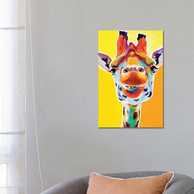 Giraffe III by DawgArt - Wrapped Canvas Graphic Art Print Viv + Rae Size: 66.04cm H x 45.72cm W x 3.81cm D, Frame Option: Black Framed on Productcaster.