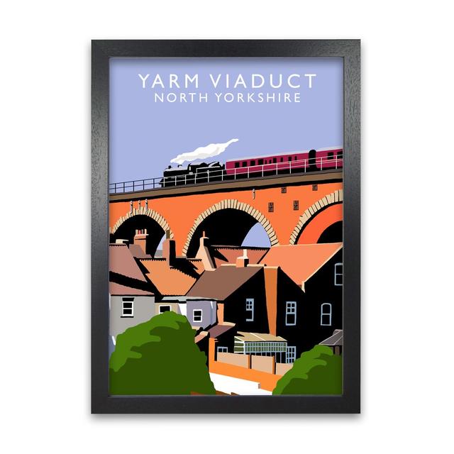 'Yarm Viaduct North Yorkshire' Framed Graphic Art Print 17 Stories Size: 297 cm H x 21 cm W, Frame Options: Black on Productcaster.