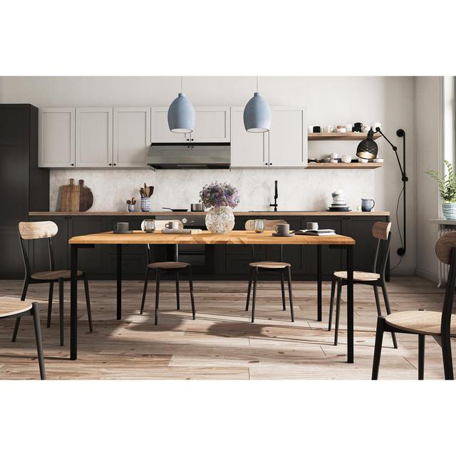 Hadrien Rectangular Dining Table Gracie Oaks Size: H78 x L160 x W80cm on Productcaster.