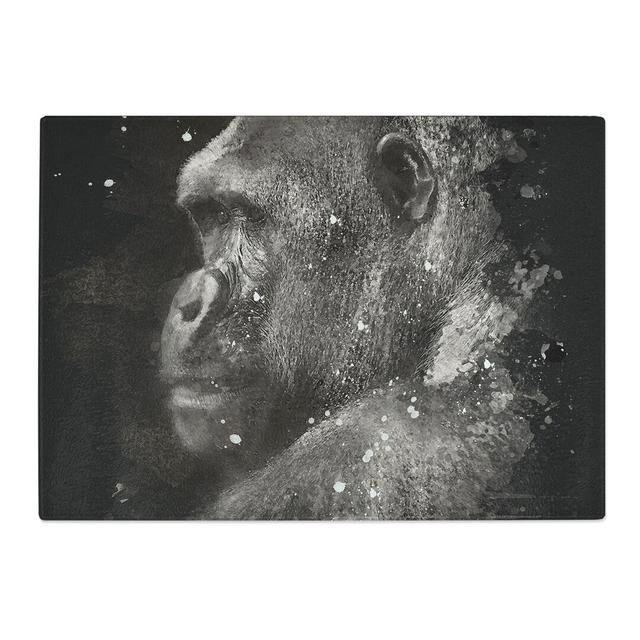 Tempered Glass Silverback Gorilla Chopping Board East Urban Home Size: 20 cm x 28.5 cm on Productcaster.