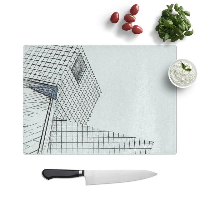 Tempered Glass Architecture Sketch Vol.29 Chopping Board East Urban Home Size: 28.5 cm W x 20 cm L on Productcaster.