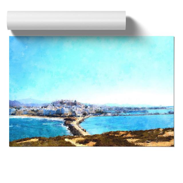 Naxos Skyline In Greece - No Frame Print East Urban Home Size: 42cm H x 59cm W x 0.1cm D on Productcaster.