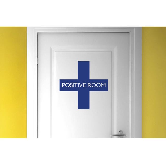 Positive Room Door Wall Sticker Happy Larry Colour: Dark Blue on Productcaster.