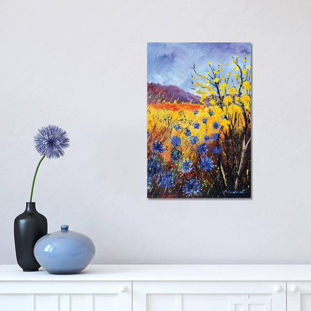 Blue Cornflowers by Pol Ledent - Wrapped Canvas Art Prints ClassicLiving Size: 45.72cm H x 30.48cm W x 1.91cm D on Productcaster.