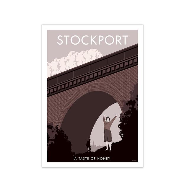 Stockport a Taste of Honey by Stephen Millership - Graphict Art Print on Paper East Urban Home Frame Options: No Frame, Size: 84.1 cm H x 59.4 cm W x on Productcaster.