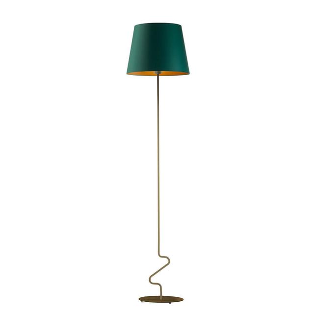 174 cm Stehlampe Abhinab Perspections Gestellausführung: Bronze, Schirmfarbe: Grün on Productcaster.