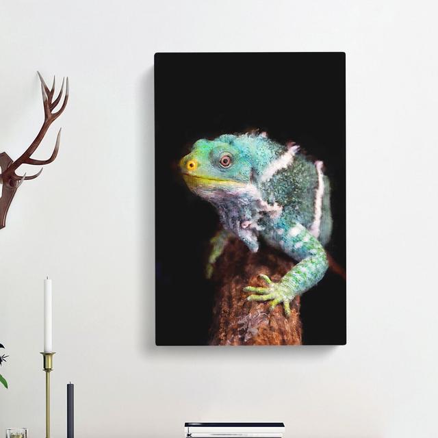 Fiji Iguana - Wrapped Canvas Painting East Urban Home Size: 76cm H x 50cm W x 3cm D on Productcaster.