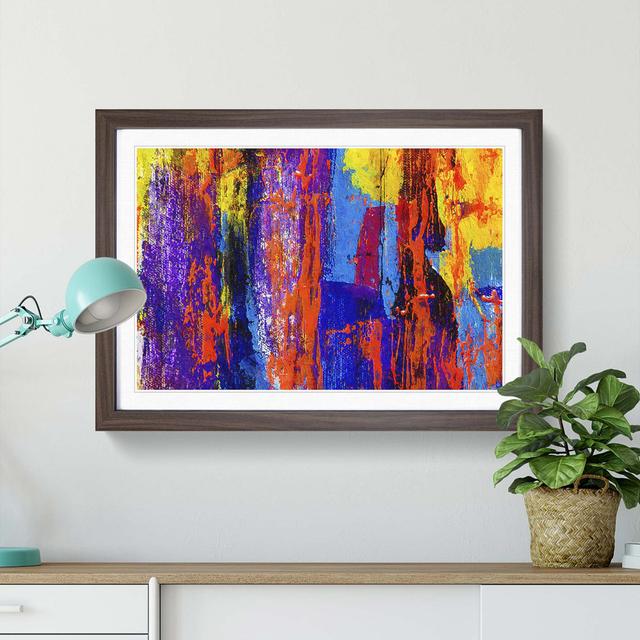 Abstract Vol.475 by S.Johnson - Picture Frame Painting Print on Paper East Urban Home Frame Option: Walnut Framed, Size: 45cm H x 63cm W x 2cm D on Productcaster.