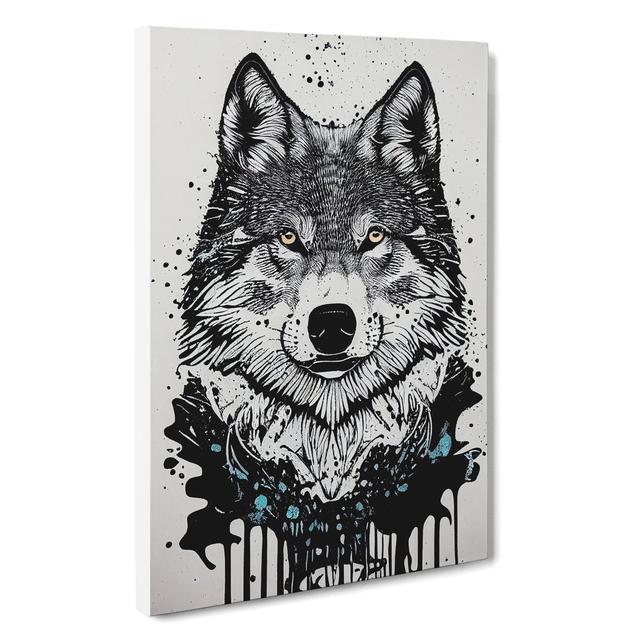 Wolf Graffiti No.3 - Wrapped Canvas Print Alpen Home Size: 60cm H x 40cm W x 3cm D on Productcaster.