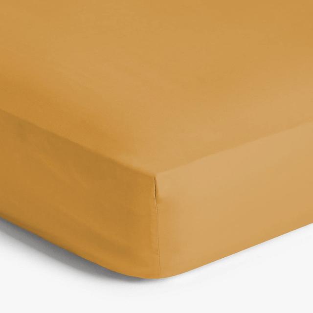 Angelka Microfiber Brushed Deep Fitted Bed Sheet Symple Stuff Colour: Ochre, Size: Single (3') on Productcaster.