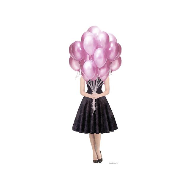 Pink Balloon Photograph Girl by Amanda Greenwood - Wrapped Canvas Art Prints Rosdorf Park Size: 46cm H x 30cm W on Productcaster.