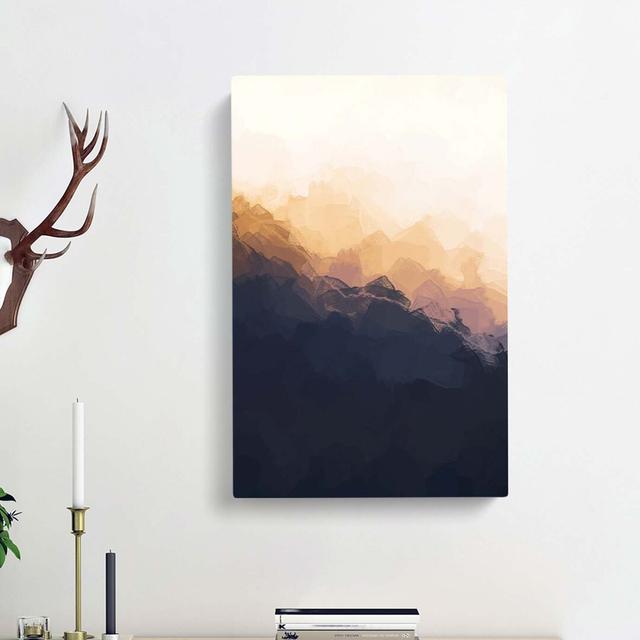 The Peak Of A Mountain In Abstract - Wrapped Canvas Print East Urban Home Size: 60cm H x 40cm W x 3cm D on Productcaster.