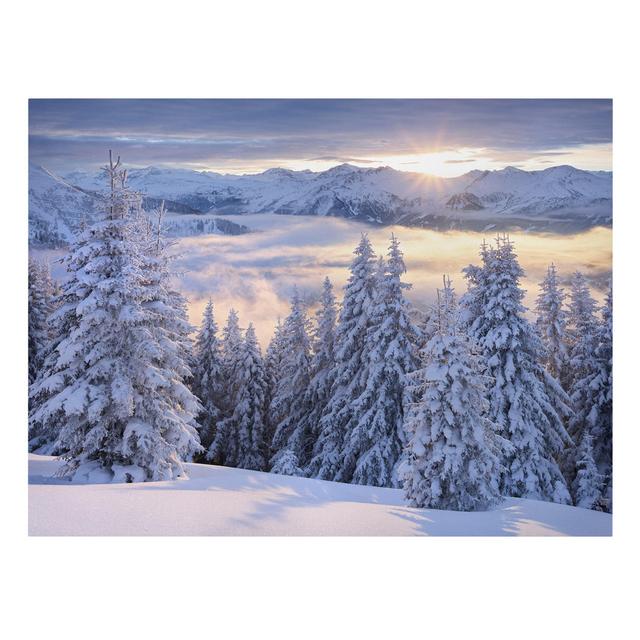 View of the Hohe Tauern from Kreuzkogel, Austria Wall Art on Canvas Union Rustic Size: 60cm H x 80cm W, Format: 260g/m² canvas on Productcaster.