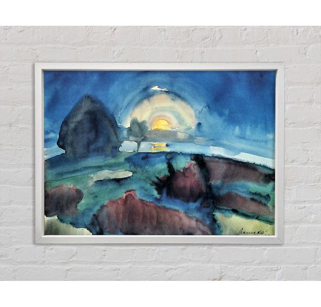 Walter Gramatte Hiddensoe Moon Stairway Framed Print Bright Star Size: 100.1cm H x 141.4cm W on Productcaster.