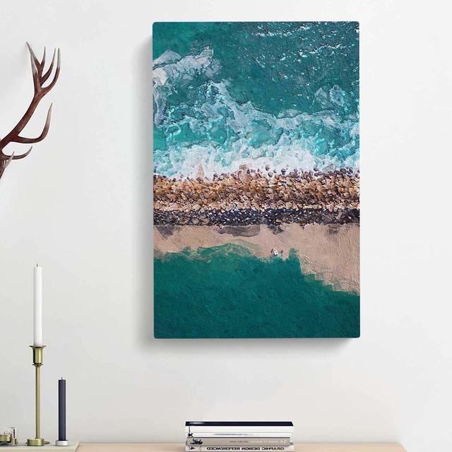 Dana Point Harbour & Beach in California by Louis Renard - Wrapped Canvas Painting Print East Urban Home Size: 50cm H x 35cm W x 3cm D on Productcaster.