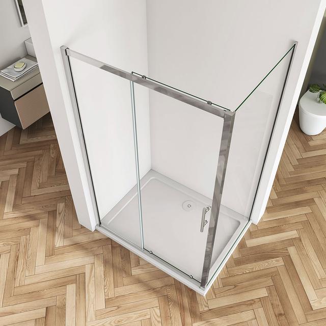 Madeleine Sliding Glass Rectangular Shower Enclosure - 1900 x 1400 mm Belfry Bathroom on Productcaster.