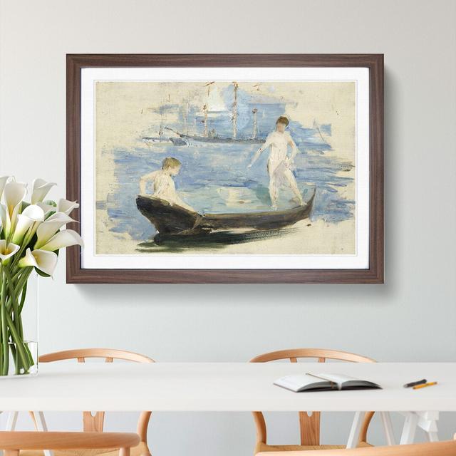 August Blue Sketch by Henry Scott Tuke - Picture Frame Graphic Art East Urban Home Size: 36cm H x 48cm W x 2cm D, Frame Option: Walnut Framed on Productcaster.