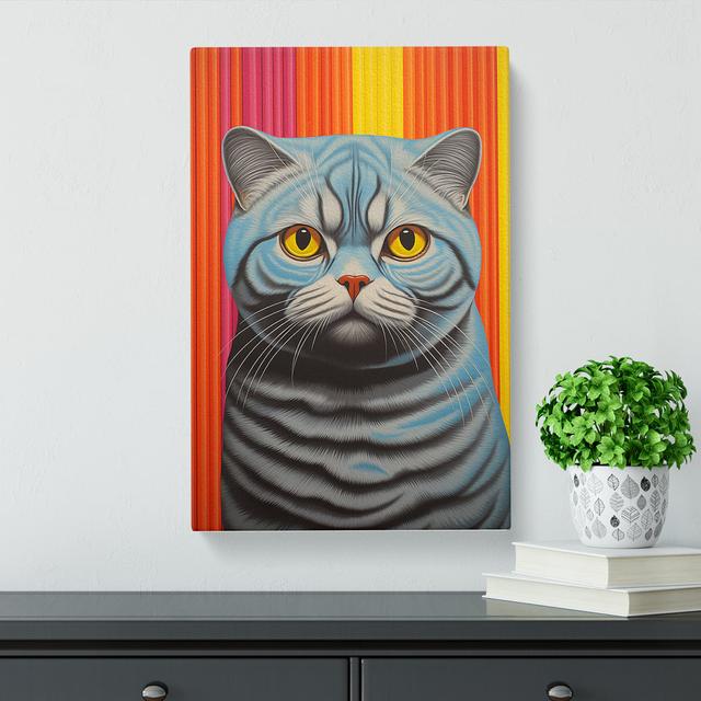 Cat Op - Print Marlow Home Co. Size: 76cm H x 50cm W x 3cm D on Productcaster.