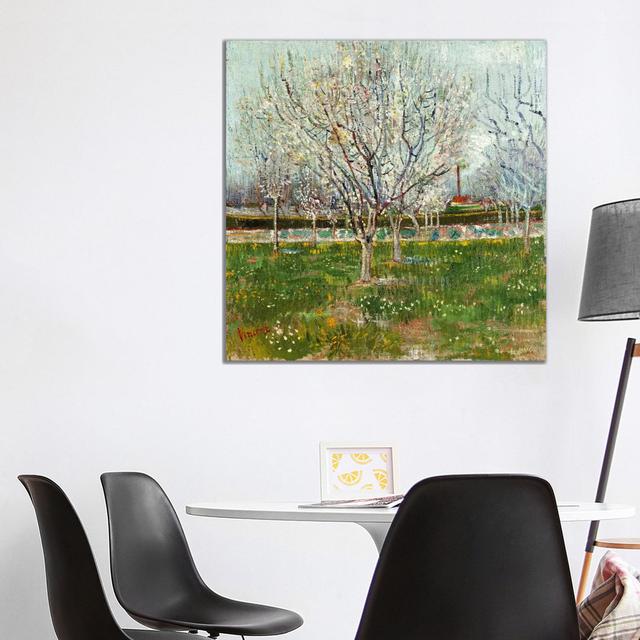 Orchard in Blossom by Vincent Van Gogh - Wrapped Canvas Painting ClassicLiving Size: 93.98cm H x 93.98cm W x 1.91cm D on Productcaster.