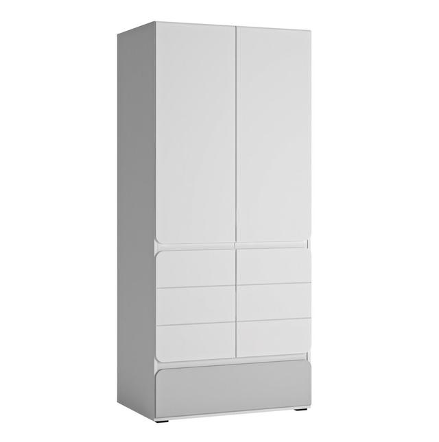 Dontavia 2 Door Wardrobe with six compartments and a hanging rod Ebern Designs on Productcaster.