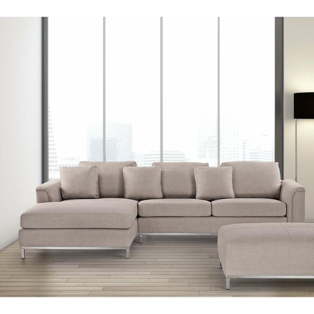 Ecksofa Kenna ModernMoments Ausrichtung: Links ausgerichtet, Polsterfarbe: Beige on Productcaster.