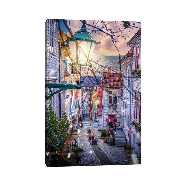 Bergen, Norway by Florian Olbrechts - Wrapped Canvas Print ClassicLiving Size: 45.72cm H x 30.48cm W x 1.905cm D on Productcaster.