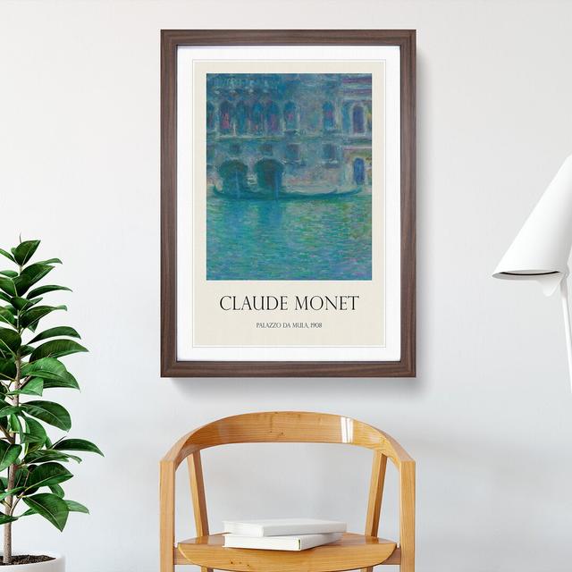 Palazzo Da Mula, Venice by Claude Monet - Picture Frame Painting East Urban Home Frame Option: Walnut, Size: 36cm H x 27cm W x 2cm D on Productcaster.