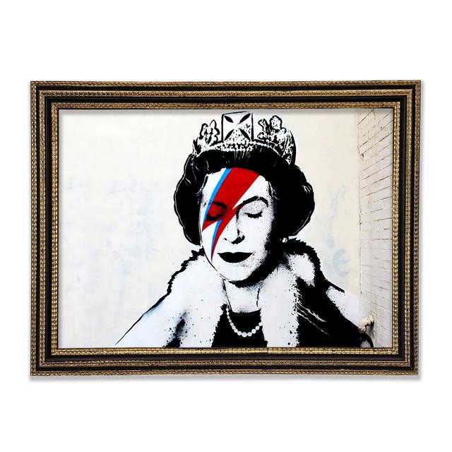 Queen Bowie Framed Print Rosalind Wheeler Format: Black Framed Wood, Size: 29.7cm H x 42cm W x 3cm D on Productcaster.