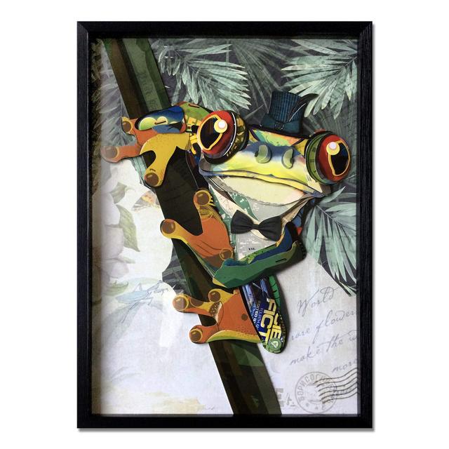 3D Collage picture 'Frog with top hat 2' Happy Larry on Productcaster.