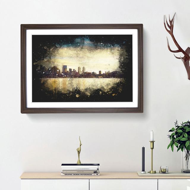 Reflection Of The Seattle Skyline - Picture Frame Graphic Art East Urban Home Frame Option: Walnut Framed, Size: 33cm H x 45cm W x 2cm D on Productcaster.