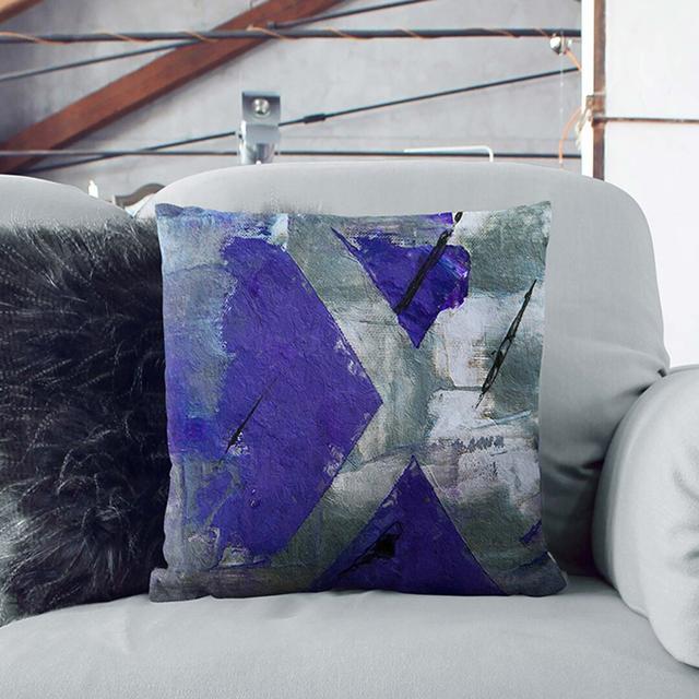 Abstract Art Painting Vol.357 by S.Johnson Cushion with Filling East Urban Home Size: 40 x 40 cm, Backing Colour: Black on Productcaster.