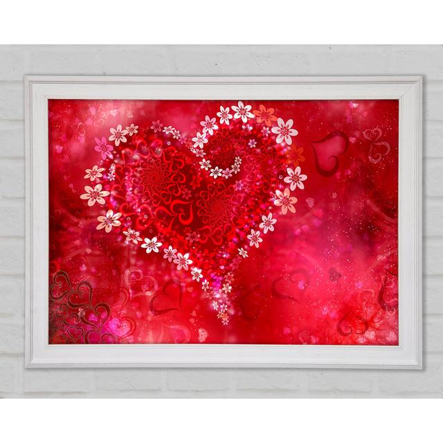 Love Heart - Single Picture Frame Art Prints Marlow Home Co. Size: 84.1cm H x 118.9cm W x 1.5cm D on Productcaster.