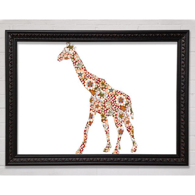 Flower Giraffe Framed Print Bright Star Size: 29.7cm H x 42cm W on Productcaster.